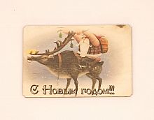 Магнит новый год "Дед мороз на олене" во КАМЕНСКЕ-ШАХТИНСКОМ
